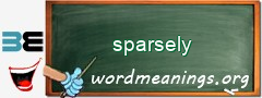 WordMeaning blackboard for sparsely